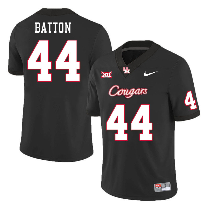 Men #44 Michael Batton Houston Cougars College Football Jerseys Stitched-Black